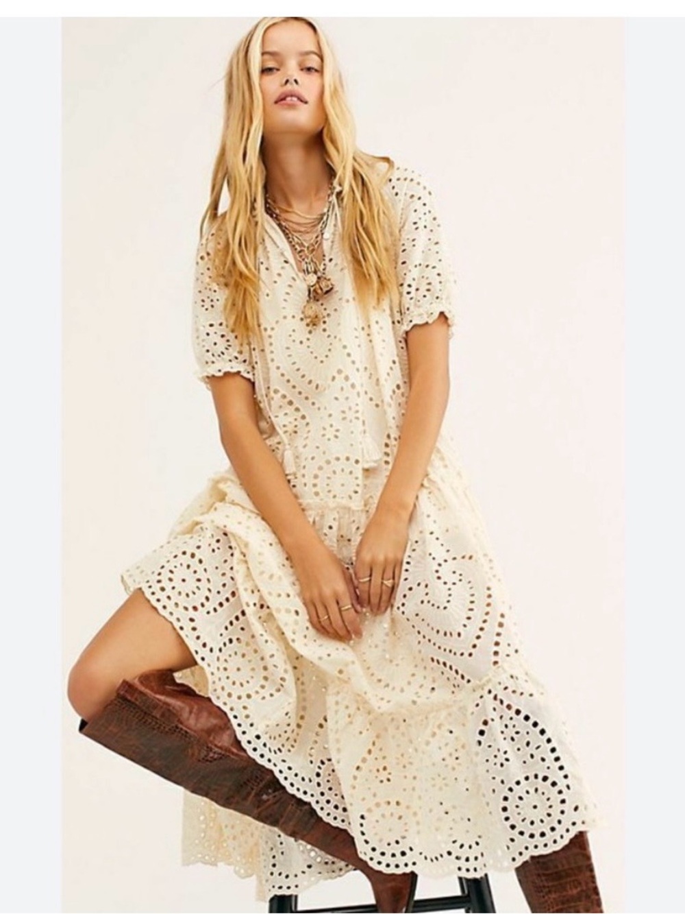 Spell and the Gypsy Collective/Free People Anglaise Eyelet Dress - Picture 3 of 9